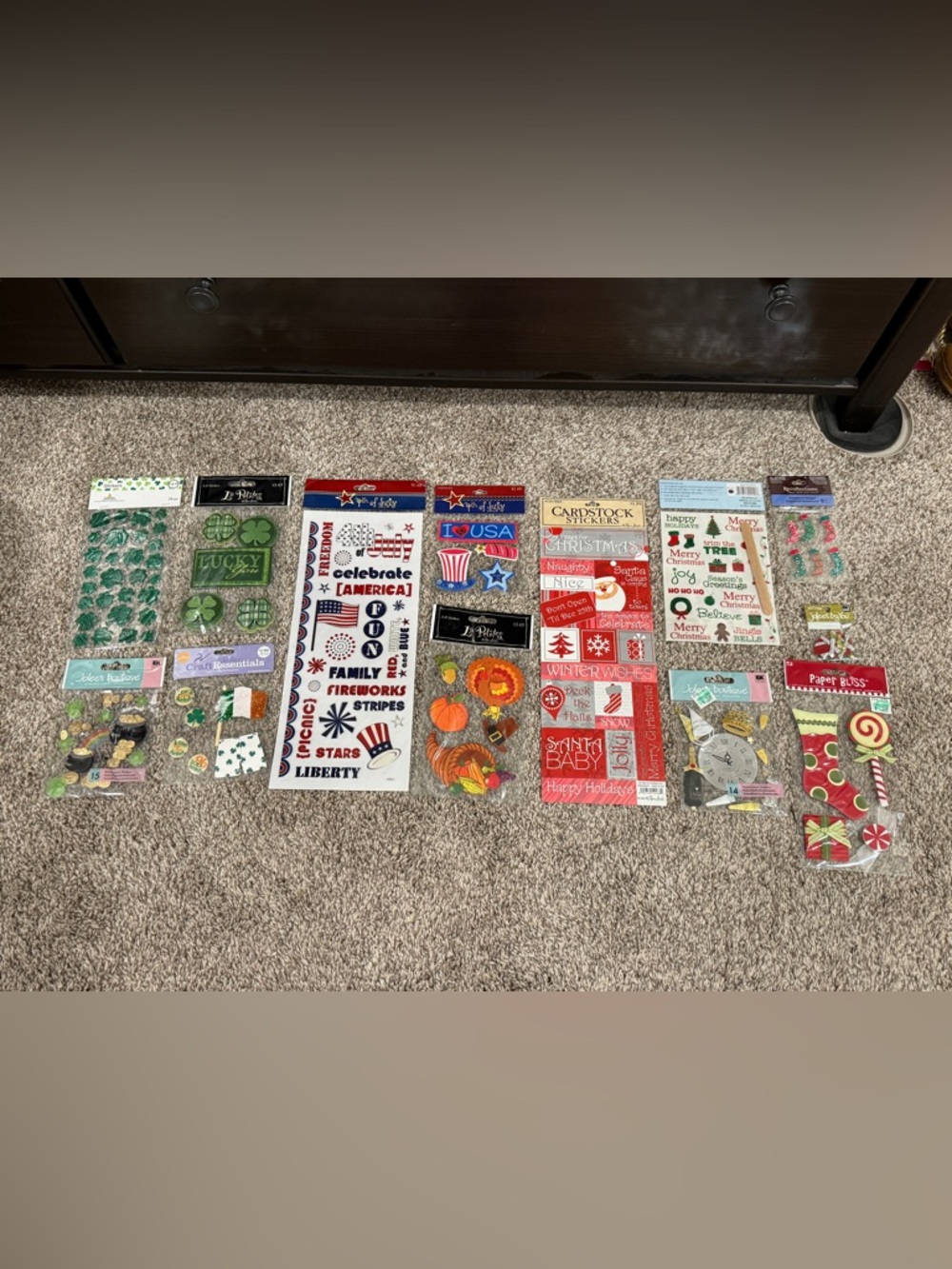 Assorted Holiday & Seasonal Sticker Sheets - Multi Color